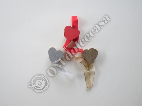 Coppia calamite legno cuore - coppia, in